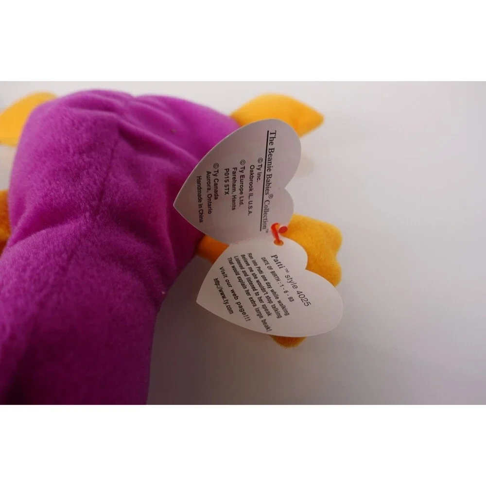 Ty Beanie Babies Patti the Platypus Plush Toy Style 4025 w/ Tags DOB 01/06/1993
